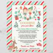 Persoonlijke Elves Goodbye Letter Elf Holiday Card (Voorkant / Achterkant)