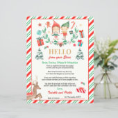 Persoonlijke Elves Return Letter Elf Holiday Card (Staand voorkant)
