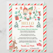 Persoonlijke Elves Return Letter Elf Holiday Card (Voorkant)