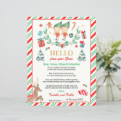 Persoonlijke Elves Return Letter Elf Holiday Card (Staand voorkant)