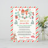 Persoonlijke Elves Return Letter Elf Holiday Card (Staand voorkant)