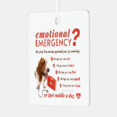 Persoonlijke emotionele eerste hulp - Bassett Dog Metalen Ornament (Voorkant links)