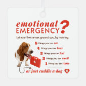 Persoonlijke emotionele eerste hulp - Bassett Dog Metalen Ornament (Voorkant)