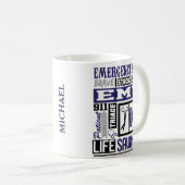 Persoonlijke Emt/Ems-symbool met woorden Koffiekof Koffiemok (Voorkant rechts)