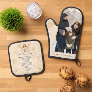 Persoonlijke engel Gebed des Heren-foto Ovenwant & Pannenlap Set