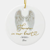 Persoonlijke engel-herdenkingsornament keramisch ornament (Voorkant)