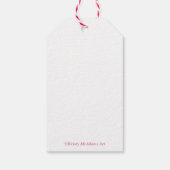 Persoonlijke engel Kerstmis groene krans cadeautag Cadeaulabel (Achterkant)