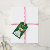 Persoonlijke engel Kerstmis groene krans cadeautag Cadeaulabel (Met Touw)