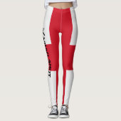 Persoonlijke Engeland Voetbalfan Leggings (Voorkant)