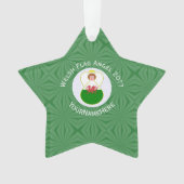 Persoonlijke Engelen Kerstmis Vlag Ornament (voorkant)