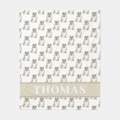 Persoonlijke Engelse Bulldog (Tigerrstriped) Fleece Deken (Voorkant)