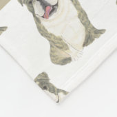 Persoonlijke Engelse Bulldog (Tigerrstriped) Fleece Deken (Hoek)