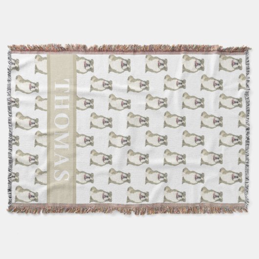 Persoonlijke Engelse Bulldog (Tigstriped) Deken (Voorkant)