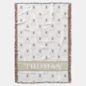 Persoonlijke Engelse Bulldog (Wit) Deken (Voorkant Verticaal)