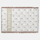 Persoonlijke Engelse Bulldog (Wit) Deken (Voorkant)