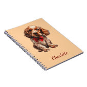 Persoonlijke Engelse Cocker Spaniel Aangepaste Naa Notitieboek (Rechterzijde)