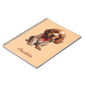 Persoonlijke Engelse Cocker Spaniel Aangepaste Naa Notitieboek (Linkerzijde)
