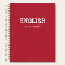 Persoonlijke Engelse Schoolkalender Karmozijnrood