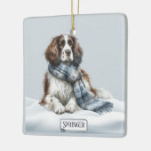 Persoonlijke Engelse Springer Spaniel Siervoorwerp Keramisch Ornament (Links)