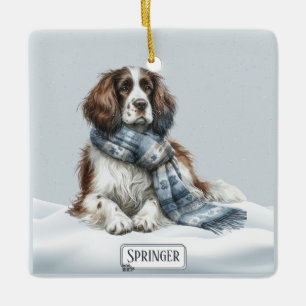 Persoonlijke Engelse Springer Spaniel Siervoorwerp Keramisch Ornament