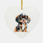 Persoonlijke Engelse Toy Spaniel Puppy Keramisch Ornament (Voorkant)