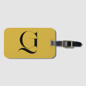 Persoonlijke Enkele Aangepaste Monogram Metallic G Bagagelabel (Voorkant (horizontaal))