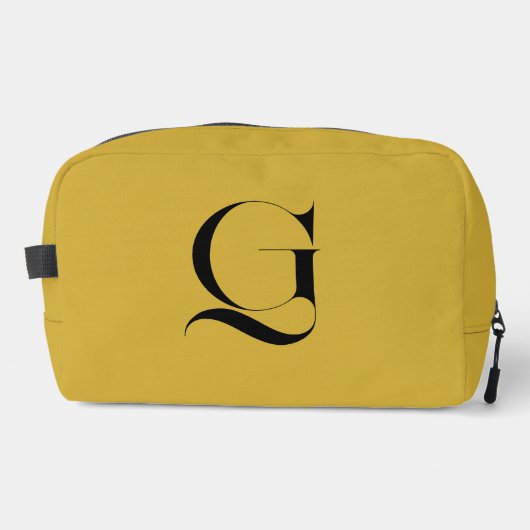 Persoonlijke Enkele Aangepaste Monogram Metallic G Toilettasje (Voorkant)