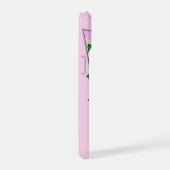 Persoonlijke enkele rode roos kunst iPhone 15 case (Rechterkant)