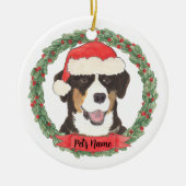 Persoonlijke Entlebucher Berghond Keramisch Ornament (Voorkant)