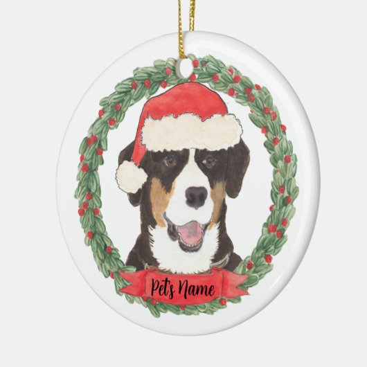 Persoonlijke Entlebucher Berghond Keramisch Ornament (Links)