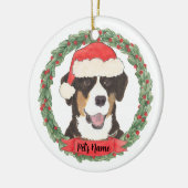Persoonlijke Entlebucher Sennenhond Keramisch Ornament (Links)