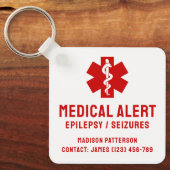 Persoonlijke epilepsie noodhulpmiddelen sleutelhanger (Voorkant)