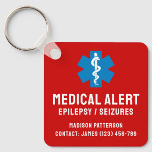 Persoonlijke epilepsie noodhulpmiddelen sleutelhanger
