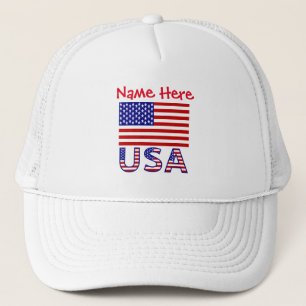 Persoonlijke erfgoed-VS-vlag Trucker Pet