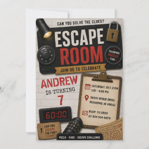 Persoonlijke Escape Room Puzzel Verjaardag Kaart
