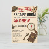 Persoonlijke Escape Room Verjaardag Kaart (Staand voorkant)