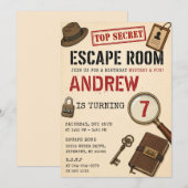 Persoonlijke Escape Room Verjaardag Kaart (Voorkant / Achterkant)