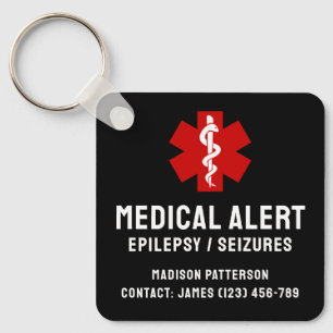 Persoonlijke essentiële epilepsie noodvoorzieninge sleutelhanger