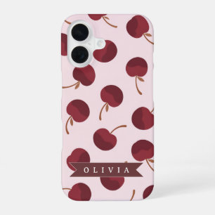 Persoonlijke esthetische kerspatroon naam cadeau iPhone 16 hoesje