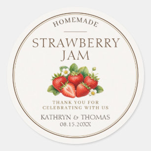 Persoonlijke etiketten voor aardbeienjam-huwelijks