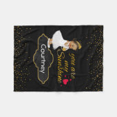 Persoonlijke etnische prinses Gold Sunshine Nurser Fleece Deken (Voorkant (Horizontaal))