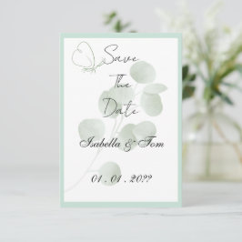 Persoonlijke Eucalyptus | Boho Botanische Trouwka Save The Date