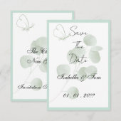 Persoonlijke Eucalyptus | Boho Botanische Trouwka Save The Date (Voorkant / Achterkant)