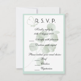 Persoonlijke Eucalyptus Boho Botanische Trouwkaart RSVP Kaartje