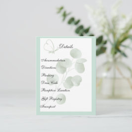 Persoonlijke Eucalyptus | Boho Huwelijksdetails Briefkaart