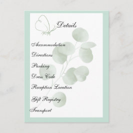 Persoonlijke Eucalyptus | Boho Huwelijksdetails Briefkaart