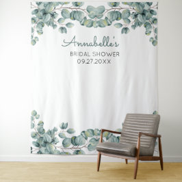 Persoonlijke Eucalyptus Bruidsdouche Foto Prop Wandkleed