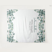 Persoonlijke Eucalyptus Bruidsmeisjeshower Fotopro Wandkleed (Voorkant (horizontaal))