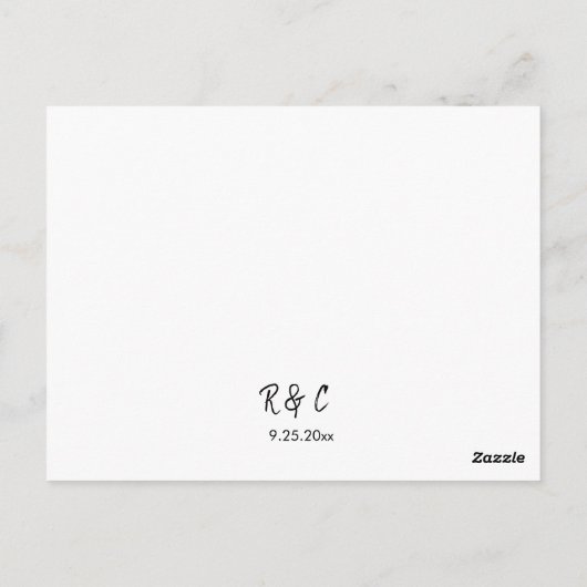 Persoonlijke Eucalyptus Groene Reactie RSVP Briefkaart (Achterkant)