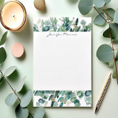 Persoonlijke eucalyptus rand briefpapier